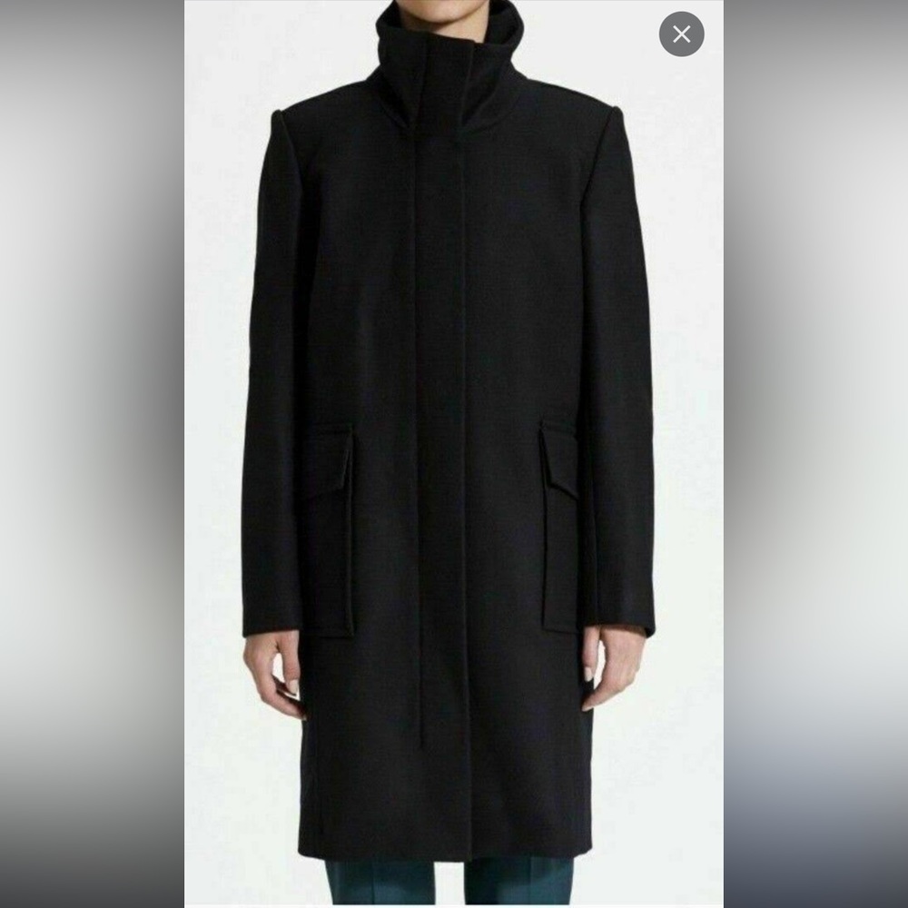Theory wool funnel coat